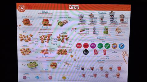 Menu At Popeyes Restaurant Paris