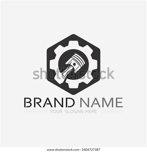 Machine Engine Heavy Equipment Logos Design Stock Vector Royalty Free
