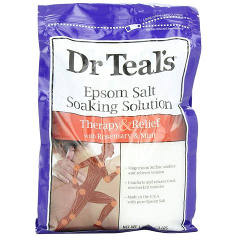 Dr Teal S Epsom Salt Soaking Solution Rosemary And Mint 48 Ounce