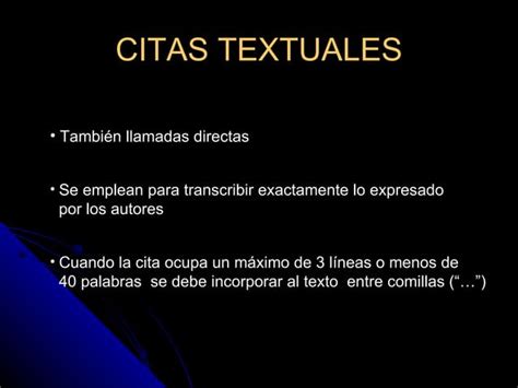 Citas Textuales 1 Ppt