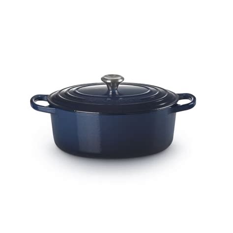 Le Creuset Signature Cast Iron 27cm Oval Casserole Ink 21178271302430 Ecookshop