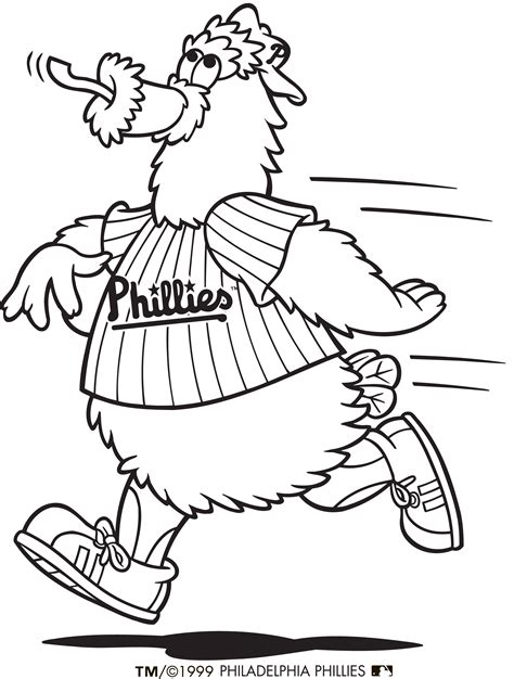 Philadelphia Phillies Coloring Pages Free Printable Pdf