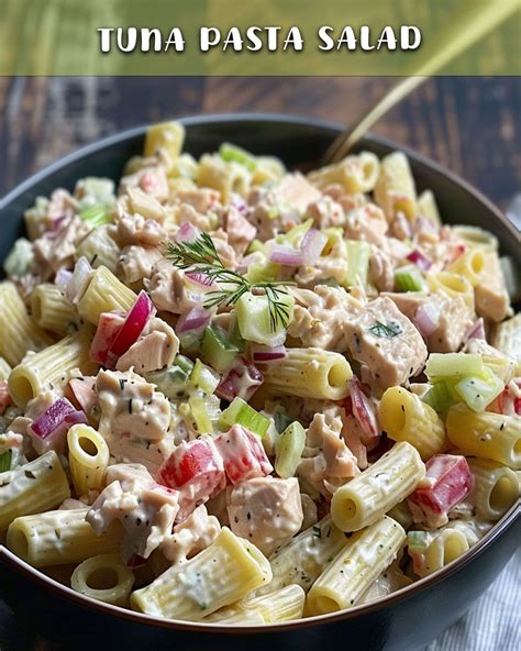 Creamy Mediterranean Tuna Pasta Salad Foodyhealthylife