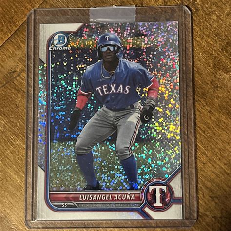 2022 Bowman Chrome Luisangel Acuna Speckle Refractor 299 Rangers EBay