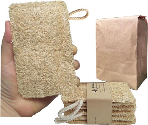 Amazon Honsva Natural Loofah Kitchen Sponge Pcs No Scratch