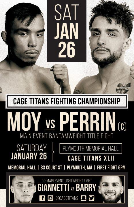 Cage Titans Fighting Championship Mixed Martial Arts Xliiposter