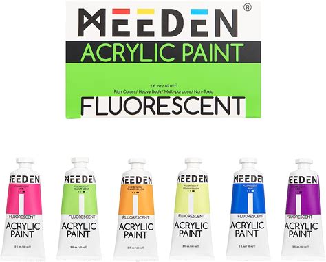 Amazon Meeden Color Fluorescent Acrylic Paint Ml Oz Tubes