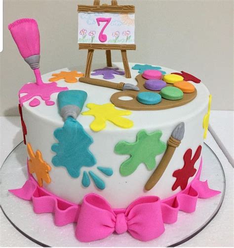 Art Birthday Party Cake Ideas