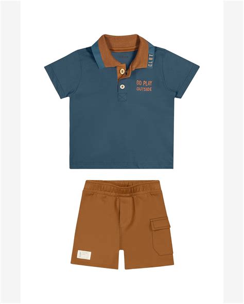 Riachuelo Conjunto Beb Menino Go Play Outside Coloritt Azul Marinho