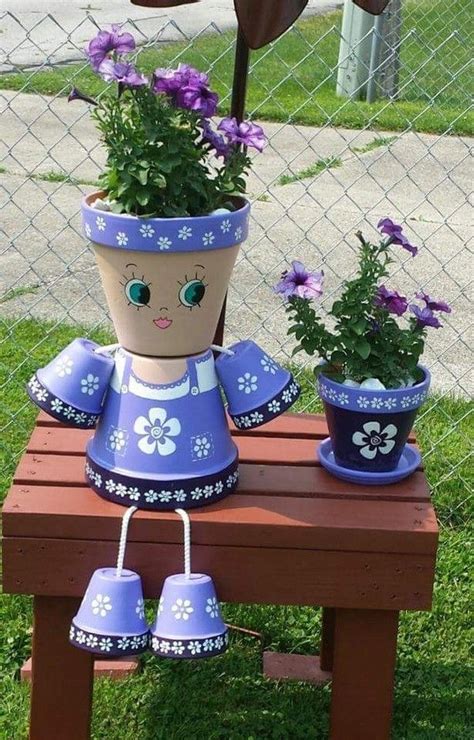 Clay Flower Pot People Cartoon Characters And Superheroes Clay