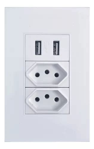 Tomada Dupla Usb A 2 1 Bivolt Casa Completa 4x2 Parcelamento Sem