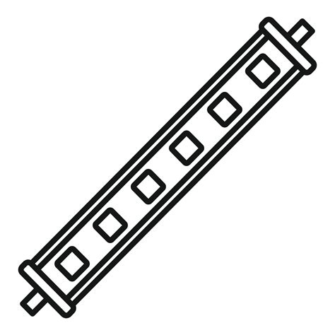 Neon led strip icon outline vector. Diode light 15108223 Vector Art at ...