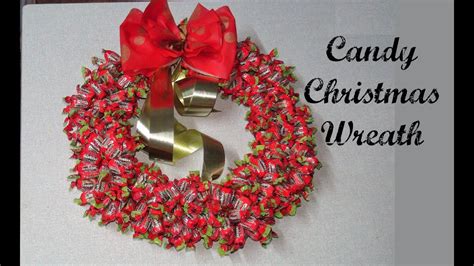 Candy Christmas Wreath Diy Youtube