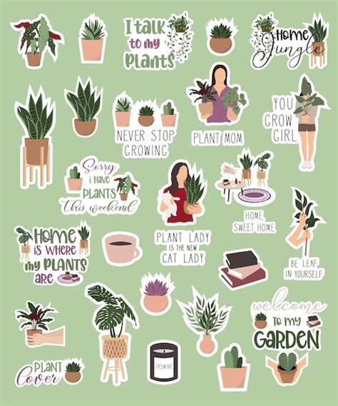 Premium Vector House Plants Stickers