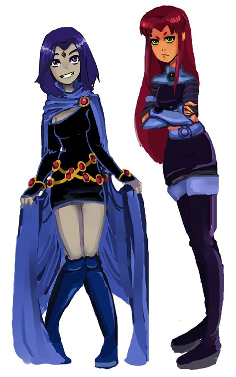 Switched Raven And Starfire By Kaylakedziora On Deviantart