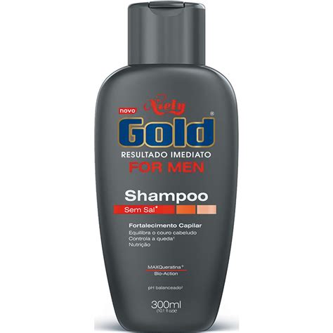 Shampoo Niely Gold Sem Sal For Men 300 Ml Apoio Entrega