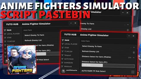 Upd X Anime Fighters Simulator Script Hack Gui Auto Farm Time