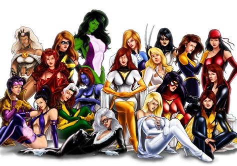 Marvel Women Black Cat Black Widow Dagger Dazzler Elektra Emma Frost Invisible Woman