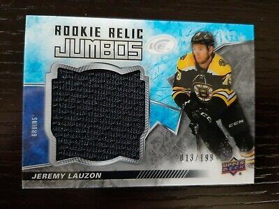 Upper Deck Ice Rookie Relic Jumbos Rrj Jl Jeremy Lauzon