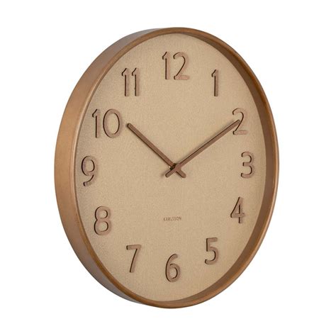 Grande Horloge Murale En Bois Naturel Present Time La D Co B