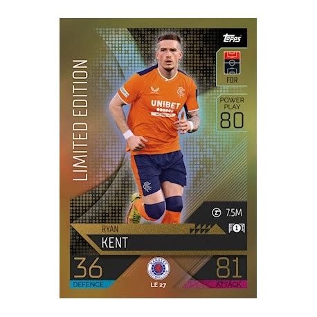 Comprar Cromo Ryan Kent Limited Edition Rangers Topps Match Attax