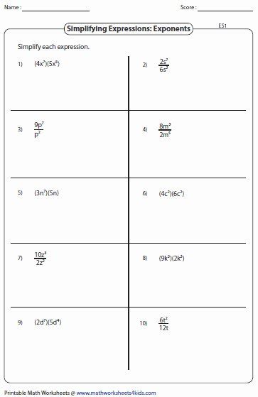 49 Simplifying Algebraic Expressions Worksheet Answers