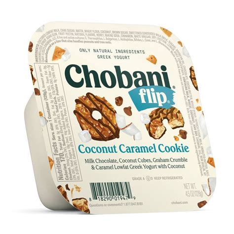 Chobani Flip Coconut Caramel Cookie Greek Yogurt 4 5oz 4 5 Oz Shipt