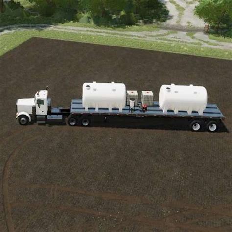 Sprayer Tender Trailer White Tanks V1 0 Fs22 Mod Farming Simulator