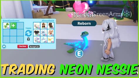 Trading Neon Nessie In Adopt Me Youtube