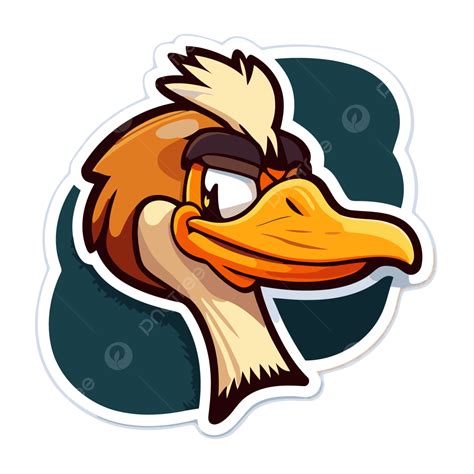 El Logo Del Pato Con Un Pico Naranja Clipart Vector PNG Diseño De