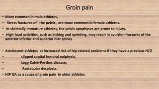 Groin Injuries In Athletes PPT