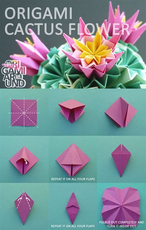 Origami Around — How To Make An Origami Venus Kusudama Cactus The In