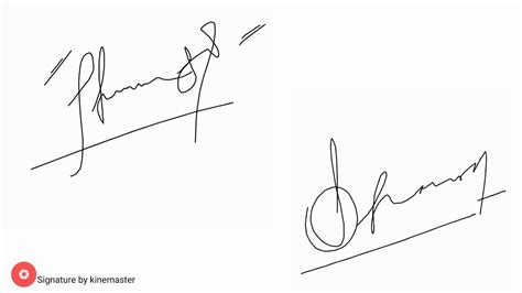 10 Contoh Tanda Tangan Simpel Di Kinemaster Paraf Signature Name