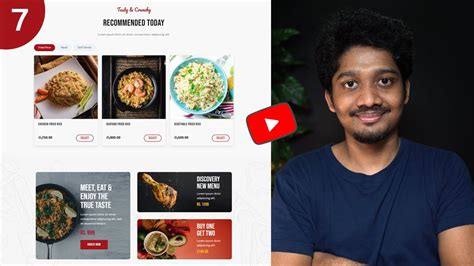 Create Home Page Online Food Ordering Website Sinhala Tutorial