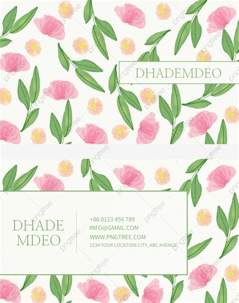 Colorful Watercolor Flower Card Template Download on Pngtree