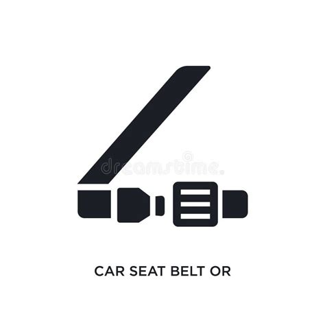 Car Seat Belt Vector Icon Symbol Safety Isolated On White Background