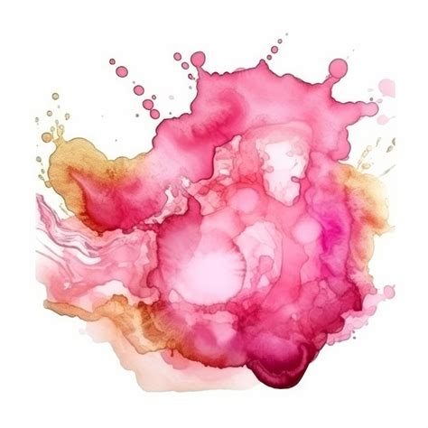 Premium Photo Watercolor Pink Splash Illustration Ai Generativexa