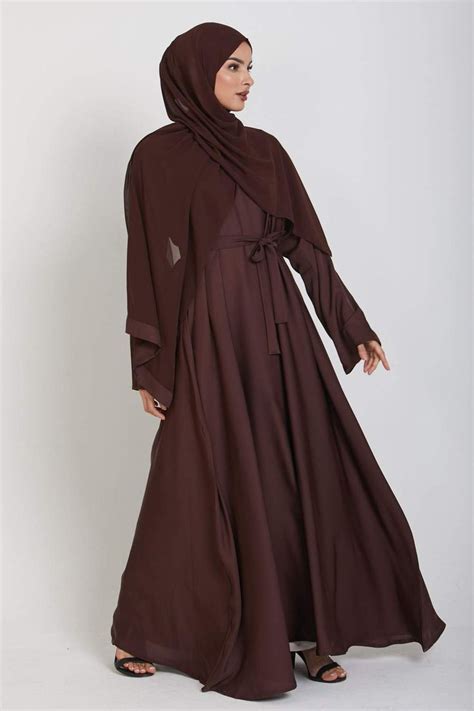 The Mahogany Umbrella Cut Closed Abaya Is Another Addition To This