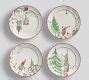 Forest Gnome Yuletide Stoneware Salad Plates Set Of Pottery Barn