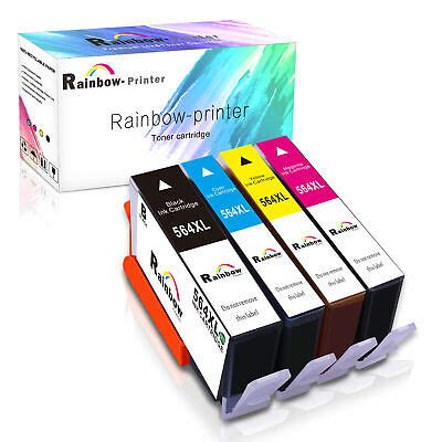 4 PK Compatible Ink Cartridge 564XL Set for HP Deskjet 3520 3521 3522 ...