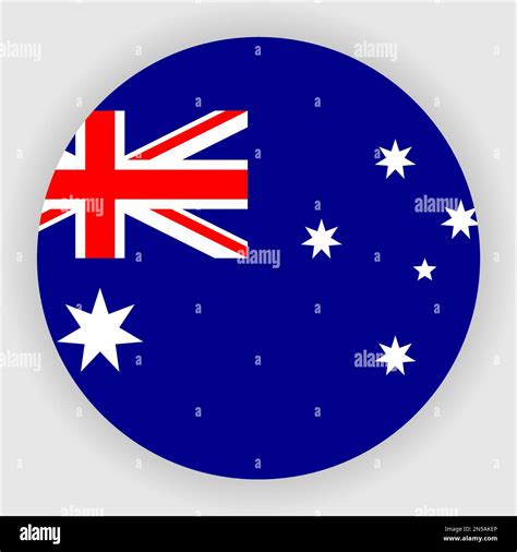 Australia Flat Rounded Flag Icon Button Vector Stock Vector Image And Art