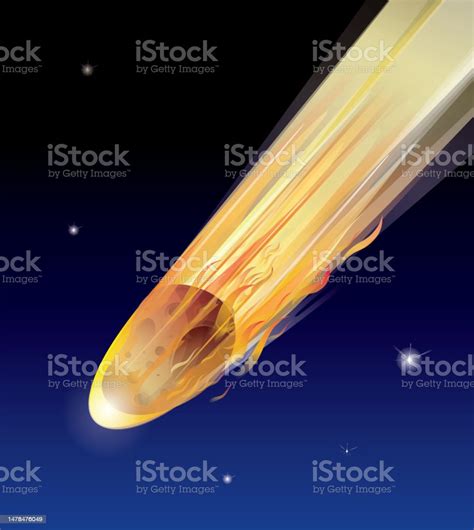 Meteor Falling To Earth Stock Illustration - Download Image Now ...