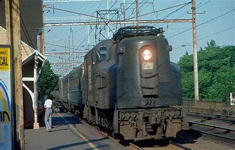 Amtrak Train entering Metuchen Station (July 1974)