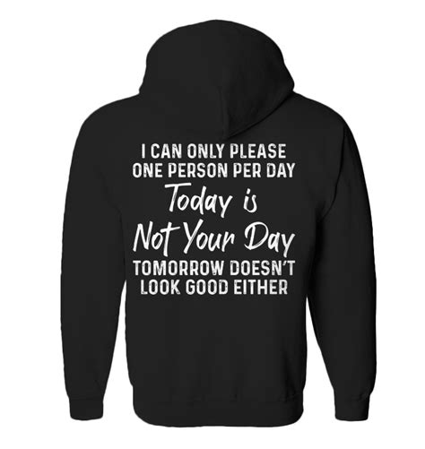 I Can Only Please One Person Funny Zip Hoodie Women Outfit Funny Sassy