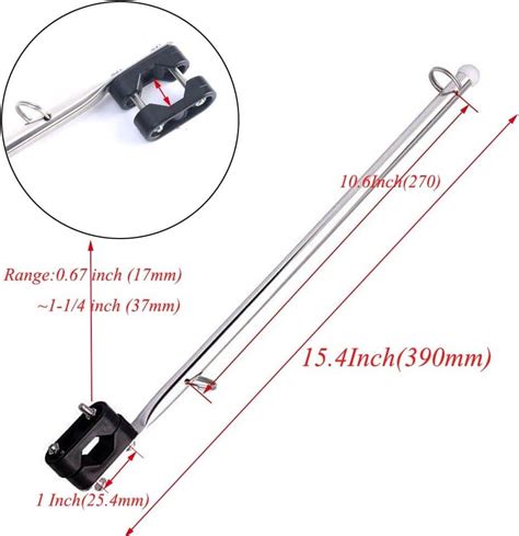 Adjustable Stainless Steel Rail Mount Boat Pulpit Staff Set For Boats