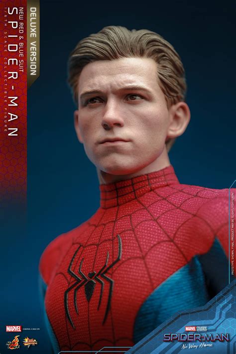 Spider Man New Red And Blue Suit Deluxe Version Hot Toys MMS Spider Man No Way Home