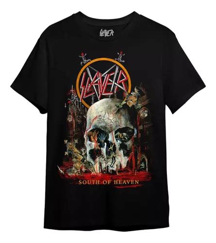 Camiseta Slayer South Of Heaven Consulado Do Rock Oficial