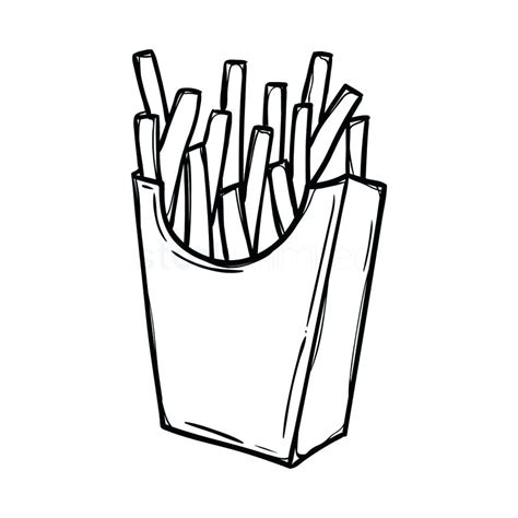 Coloring Pages Fries French Mcdonalds Mcdonald Ronald Drawing Printable