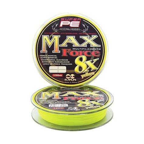 Linha De Pesca Multifilamento X Maruri Max Force Fios M Amarela