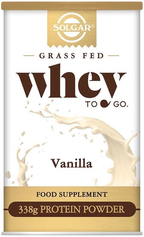 Amazon Solgar Grass Fed Whey To Go Protein Powder Vanilla Oz